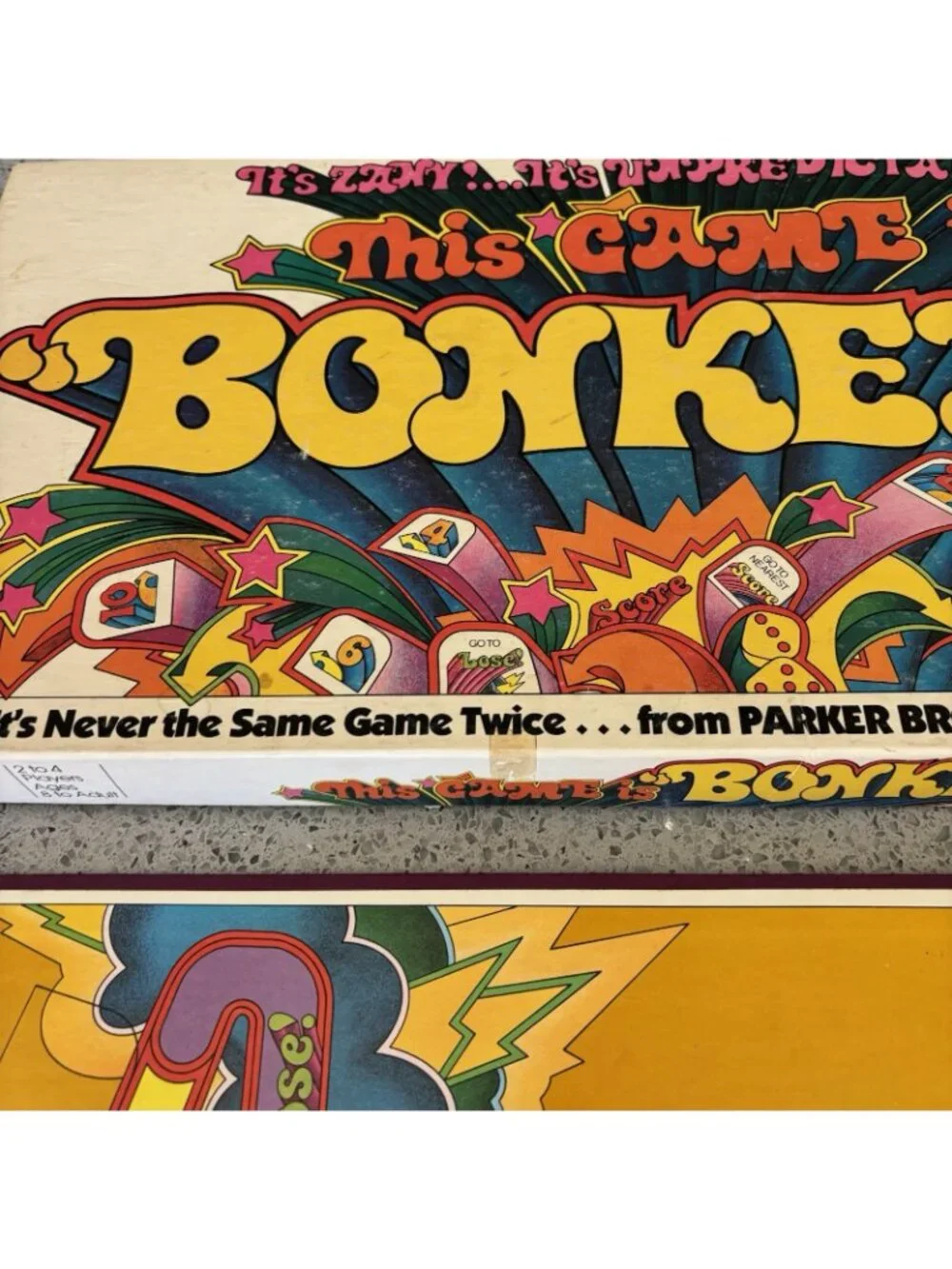 VINTAGE 1978 BONKERS COMPLETE BOARD GAME PARKER BROS #51 USA MADE 70s